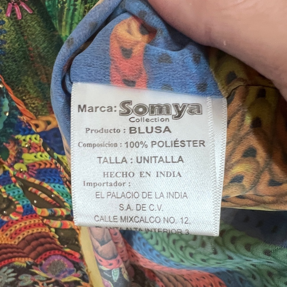 Multicolor Tropical Print Kaftan - Picture 5 of 6